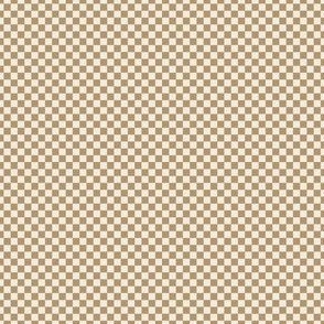 teeny tiny checkerboard - creamy white, lion gold - micro check for pets or dollhouse stuff
