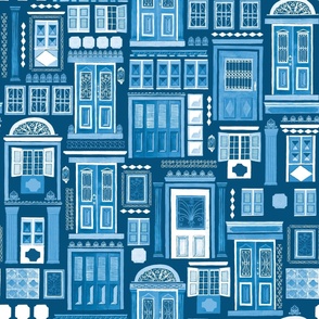greek doors (blue)