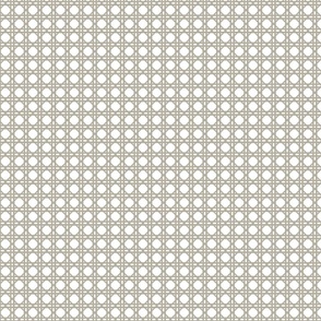 Beige on White Rattan Caning Pattern