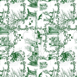 In the Heart of Winter forest Tea Towel