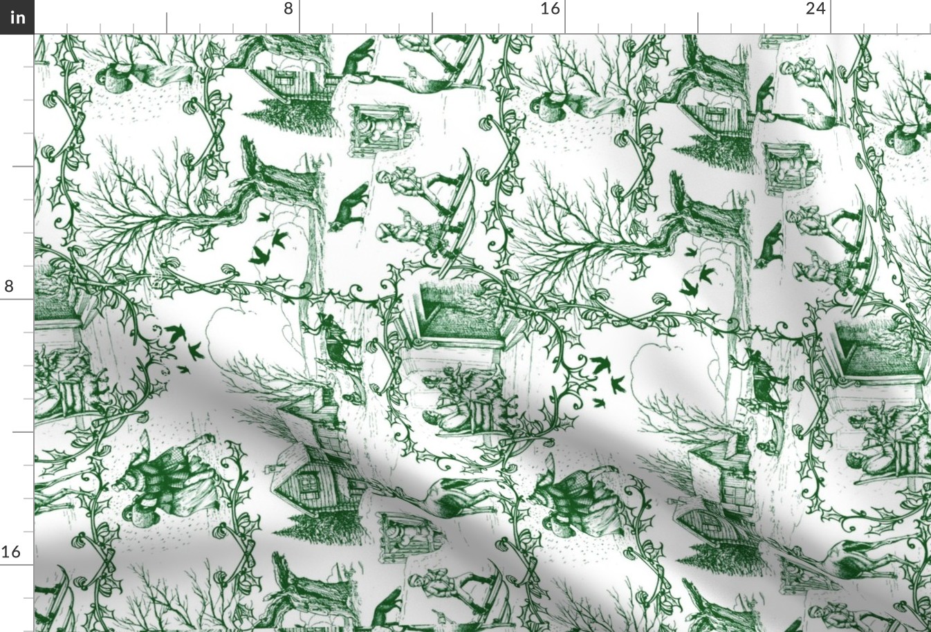 In the Heart of Winter forest Tea Towel