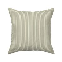 Small stripes in sage artichoke green on beige