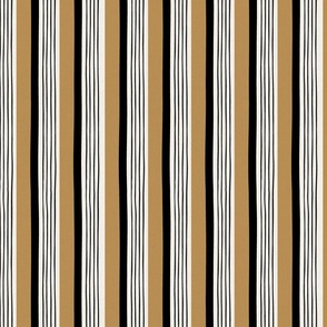 African stripes vertical cream, black and yellow ochre - medium scale