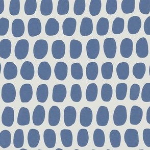Abstract brushed dots in Blue Nova 825 on Paper White