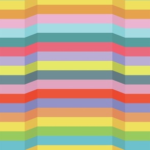 Speed Bumps - Geometric Stripes - Bright Kids Rainbow