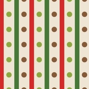 christmas stripes with circles