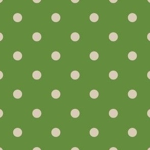 christmas green polka dots