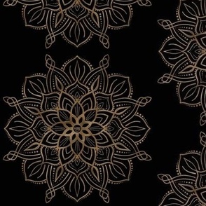 mandala B1 gold on black