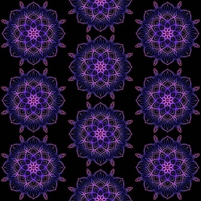 mandala B1 color on black boho design