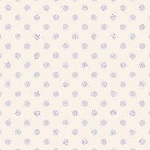 Dotted Speckles, ivory with lilac spots