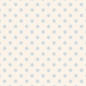 Dotted Speckles, ivory with sky blue spots