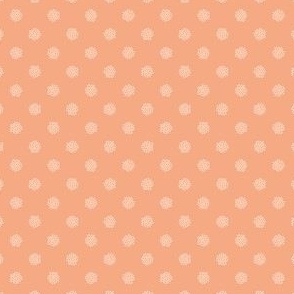 Dotted Speckles, orange with ivory spots