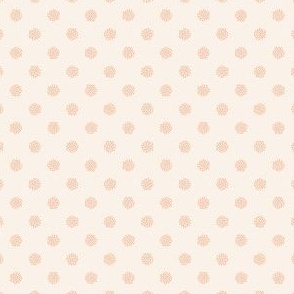 Dotted Speckles, ivory with orange spots