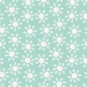 snowflakes on blue