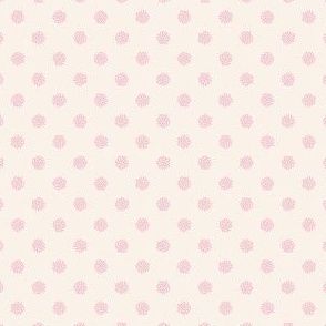 Dotted Speckles, ivory with pink spots