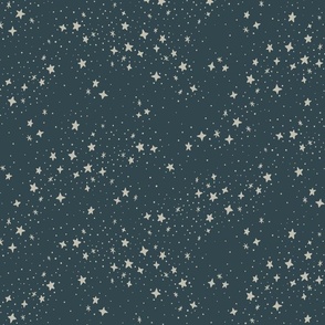 Scattered Stars - 12" large - slate blue and grey 