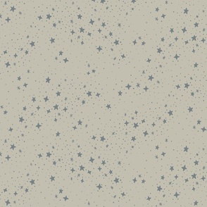 Scattered Stars - 12" large - grey and slate blue 
