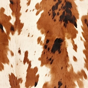 Cowhide print brown 