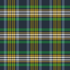 Timeless Elegance: Navy,  Gold and Green Team Colors Plaid for a Classic and Stylish Statement 