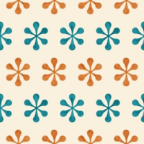 starburst - modern boho - teal/orange - LAD23