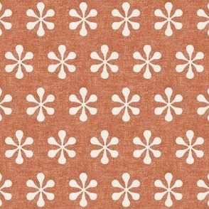 (small scale) starburst - modern boho - terracotta - LAD23