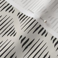 Abstract Modern Inked Brush Lines in Geometric Diamond on Origami White