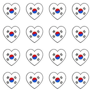 South Korean flag hearts