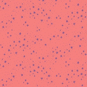 Scattered Stars - 12" large - pink and purple 