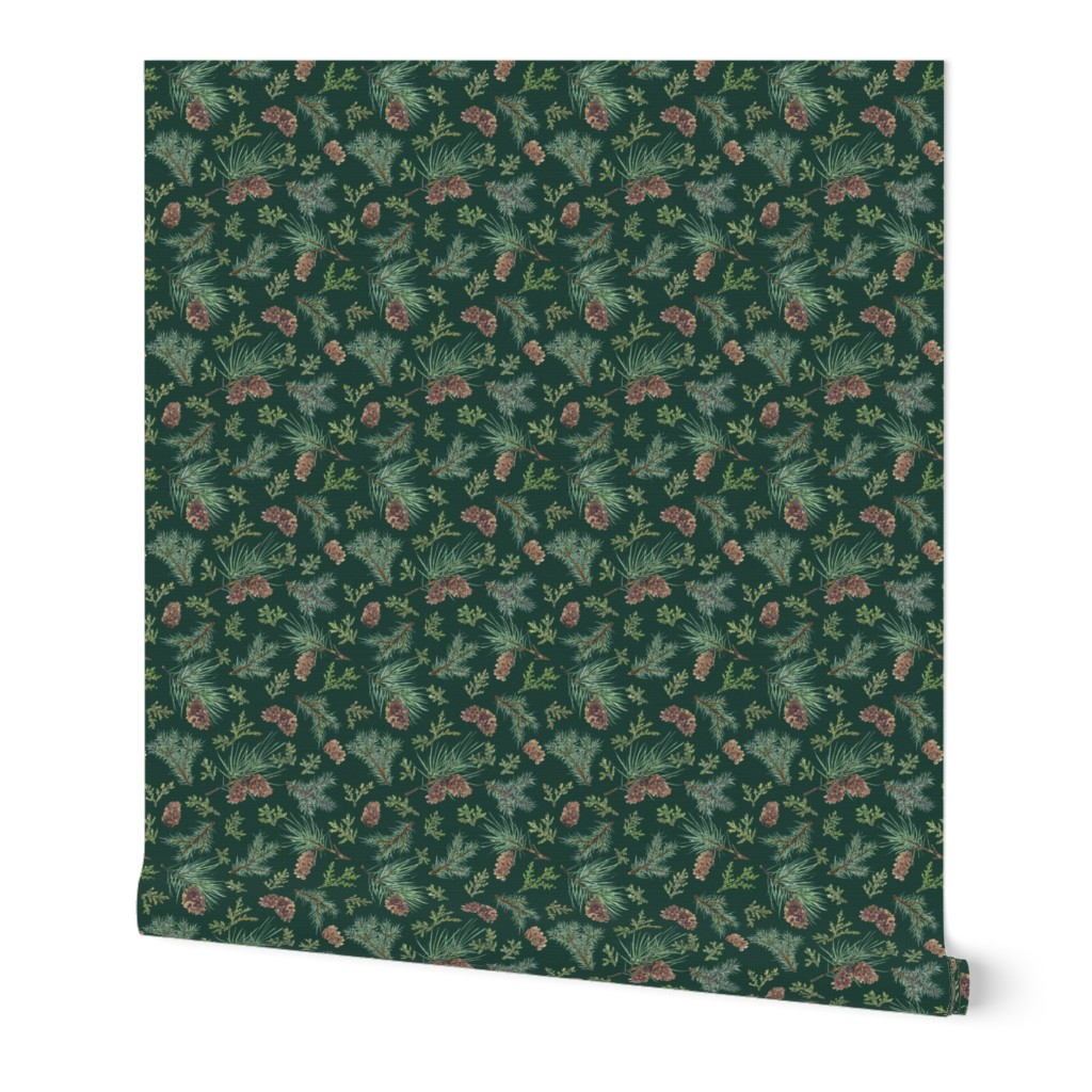 Evergreen on dark green - Small scale