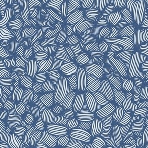 Modern Abstract Blue Geometric Line Art