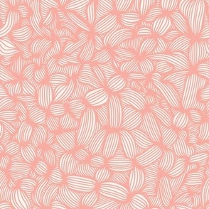 Modern Abstract Peach Pink Geometric Line Art