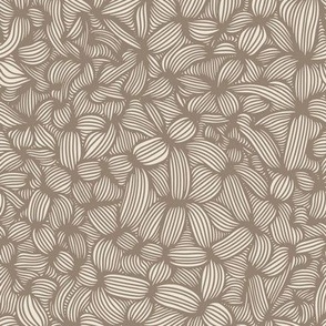 Modern Abstract Neutral Brown Geometric Line Art