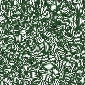 Modern Abstract Green Geometric Line Art