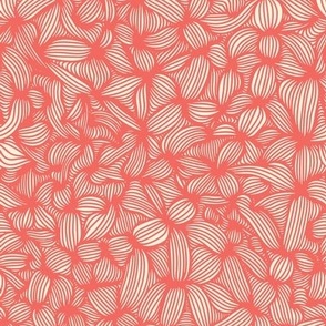 Modern Abstract Coral Geometric Line Art