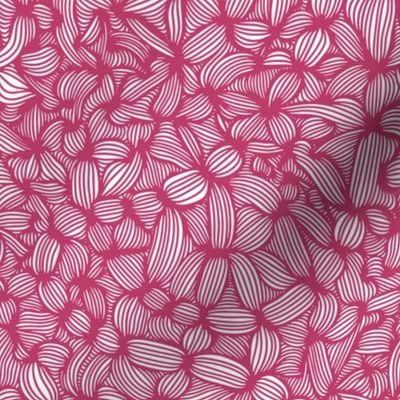 Modern Abstract Pink Geometric Line Art