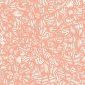 Modern Abstract Peach Pink Geometric Line Art