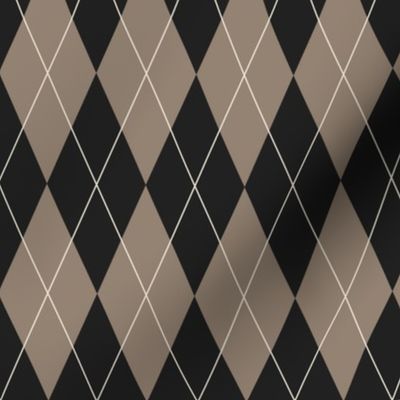 Stylish Modern Argyle Dark Charcoal and Grey