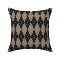 Stylish Modern Argyle Dark Charcoal and Grey