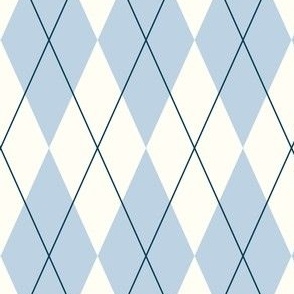 Stylish Preppy Blue Argyle