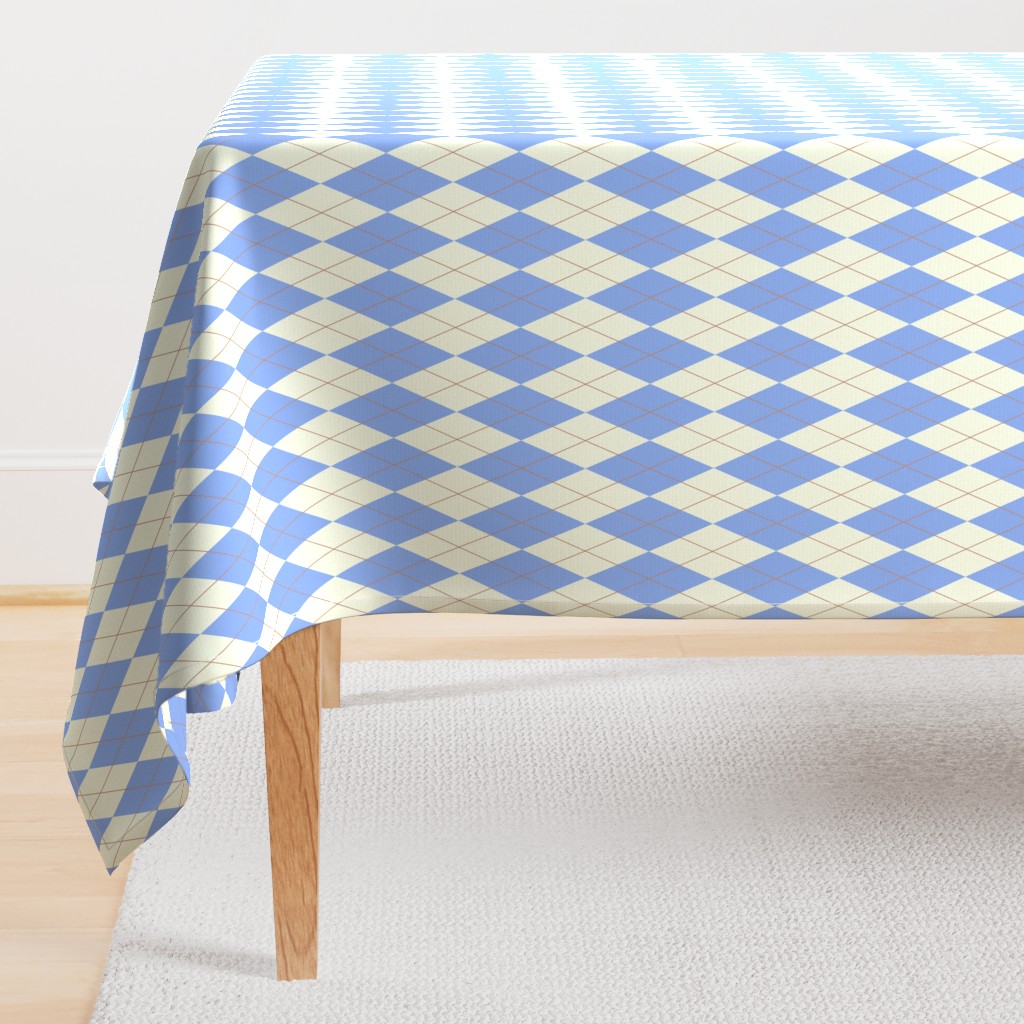 Stylish Preppy Blue Argyle