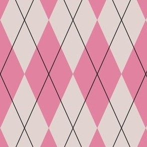 Stylish Preppy Pink Argyle