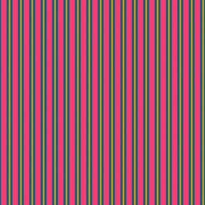 Two Stripe - 1" - hot pink and gold on blue 