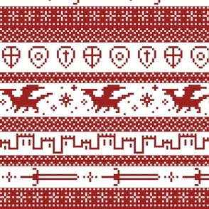 Festive Dungeon Sweater in Berry