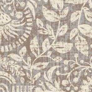 Winter Floral in Neutral – Large Scale