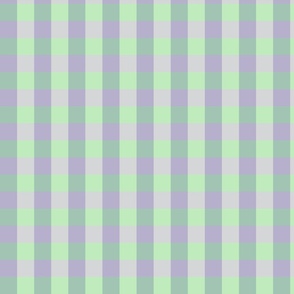 Limes Gingham Purple and Green