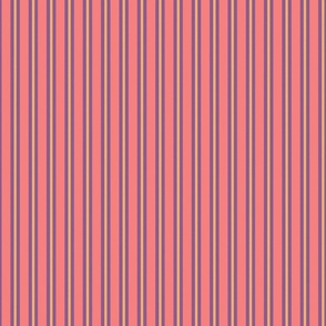 Two Stripe - 1" - pink and golden yellow on purple 