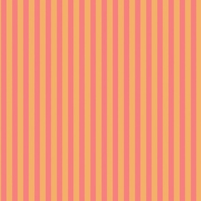 Stripe - 1/2" stripes - pink and golden yellow 