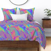 Trippy Psychedelic Rainbow Ridged Topological Map Moire Swirls