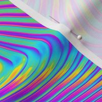 Trippy Psychedelic Rainbow Ridged Topological Map Moire Swirls