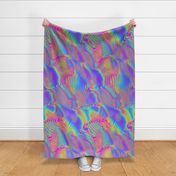 Trippy Psychedelic Rainbow Ridged Topological Map Moire Swirls